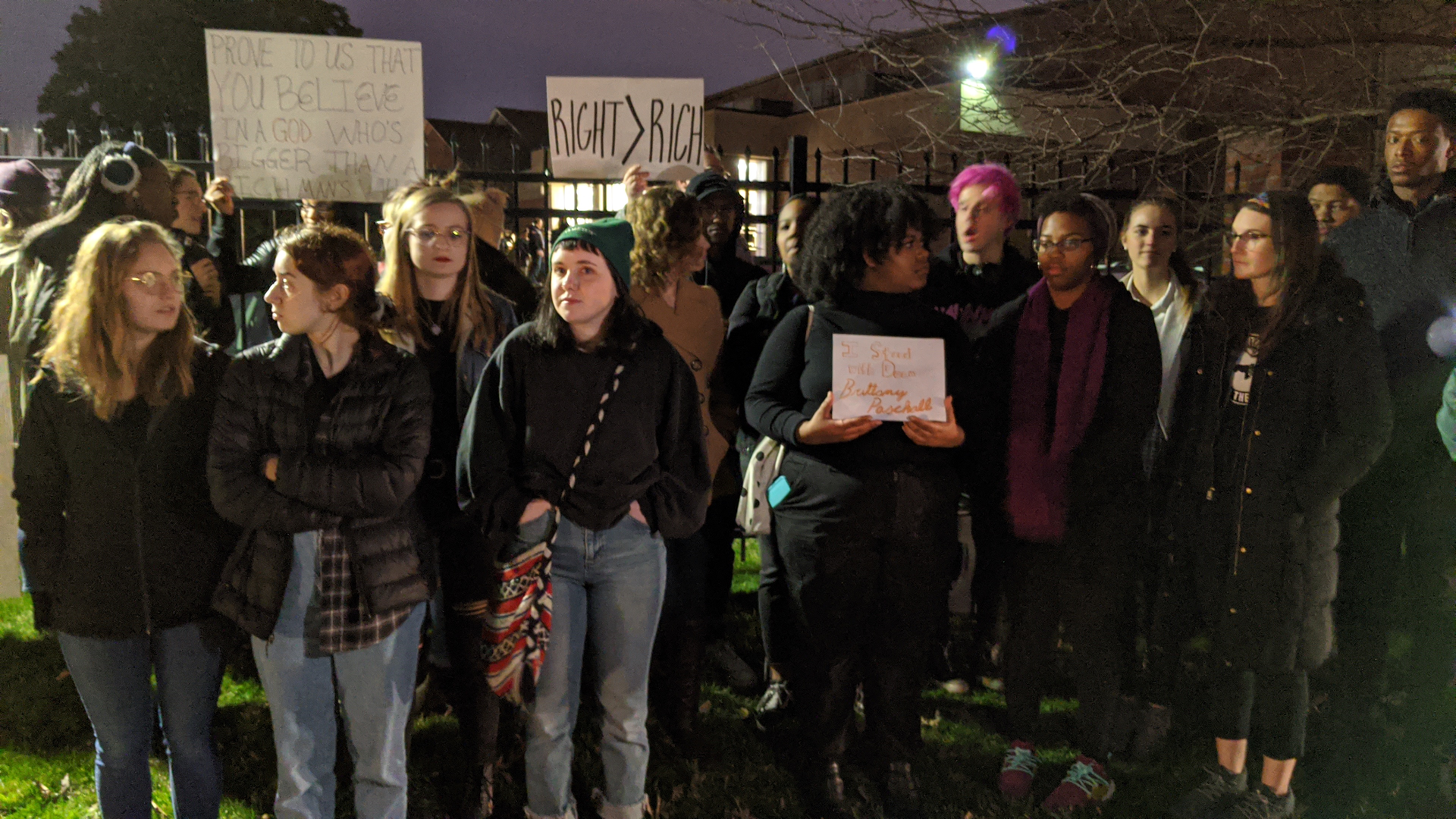 Demonstrators Show Support for Lipscomb Academy's Dean of Intercultural Development